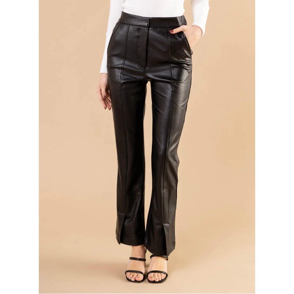NEW NET Generation Love Revolve Linda Vegan Leather Front Slip Pants size 2